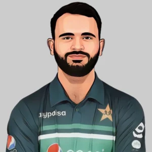 Fakhar Zaman batting for Pakistan cricket team in international match