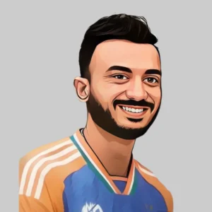 Axar Patel bowling for India in 2025