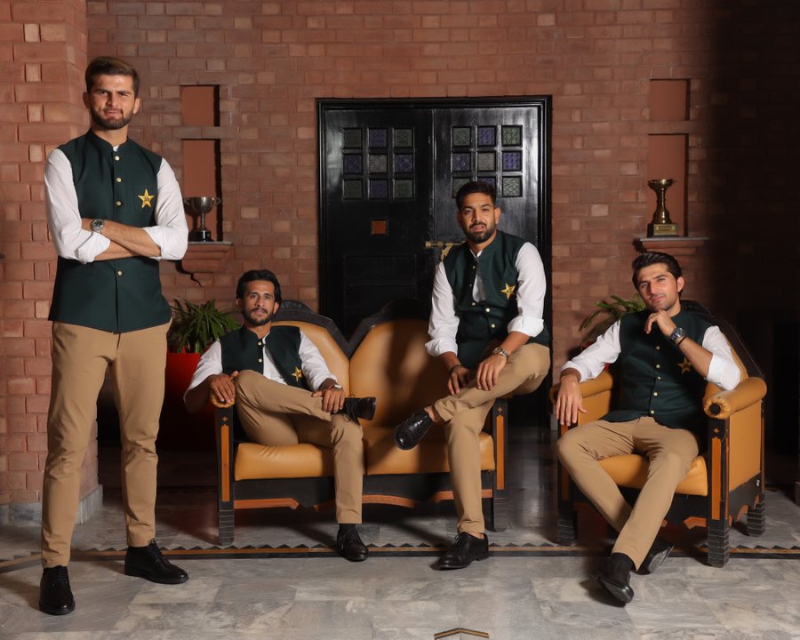 Pakistan team fast bowlers Shaheen shah afridi , Haris rauf , Hassan ali and wasim jr.