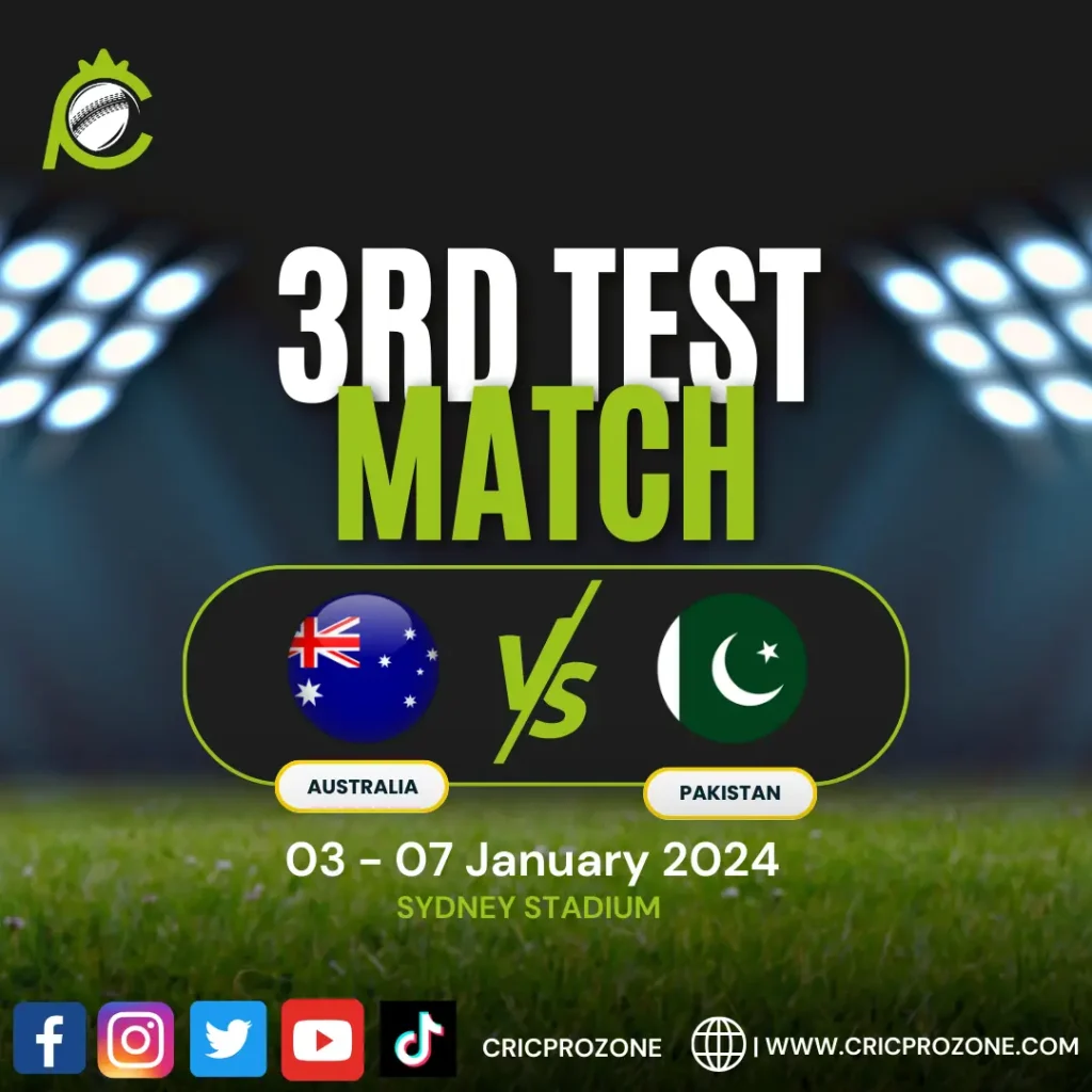 3RD Test Match Aus vs Pak