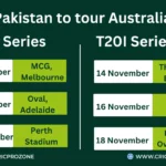 Pakistan to tour Australia 2024 Schedule & Fixtures