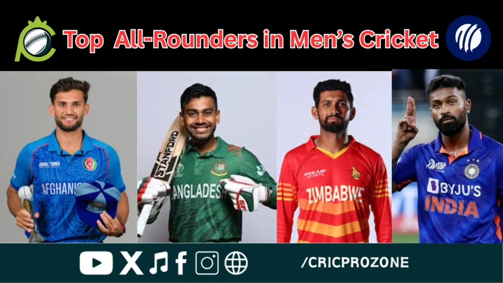 Top all-rounders in ICC Rankings June 2025 – CricProZone
