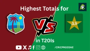 Pakistan vs West Indies T20I highest totals with batting scoreboard
