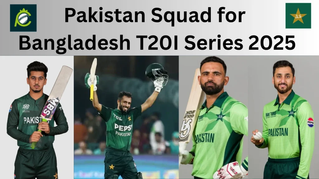 Pakistan 15-member T20I squad announced for Bangladesh series 2025