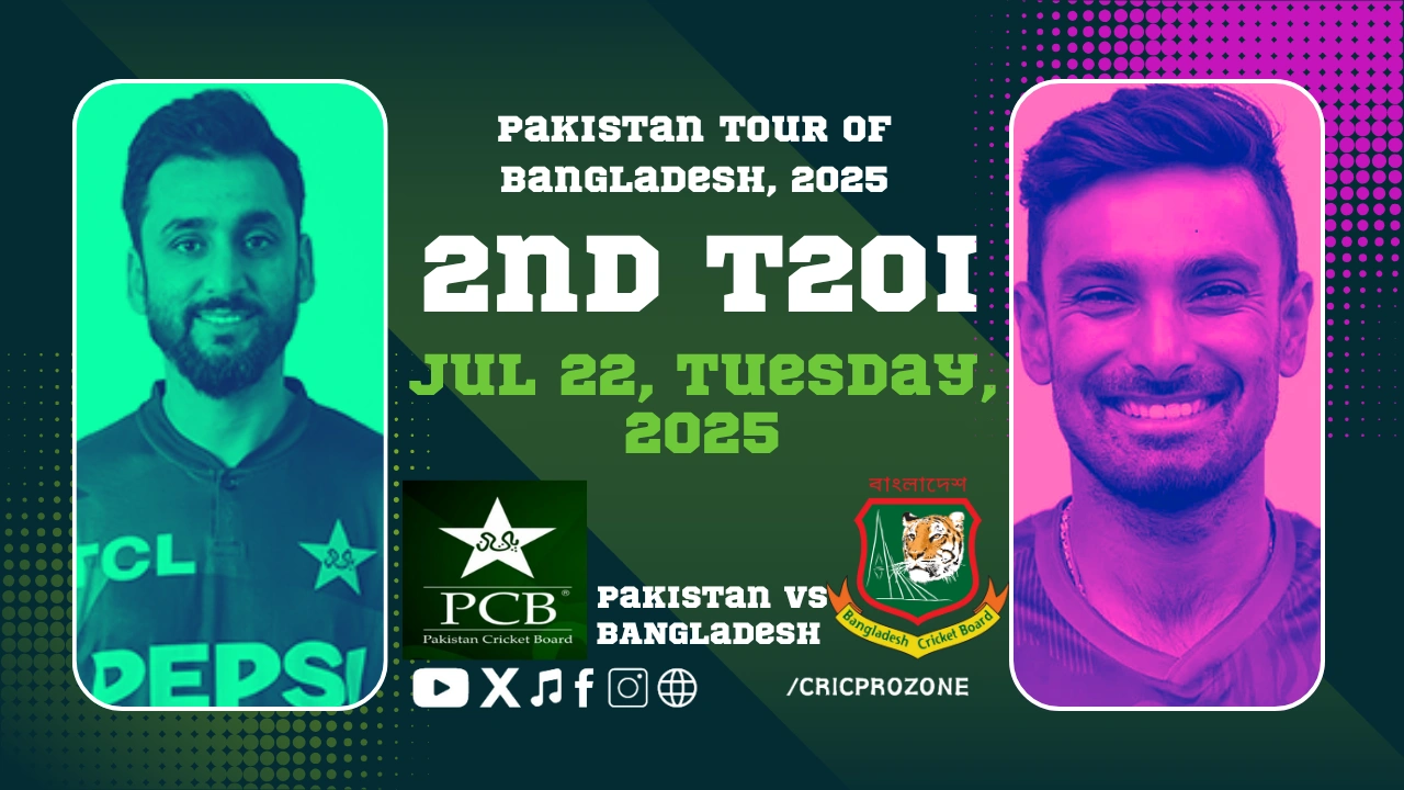 Pakistan vs Bangladesh 2nd T20I 2025 Match Dhaka