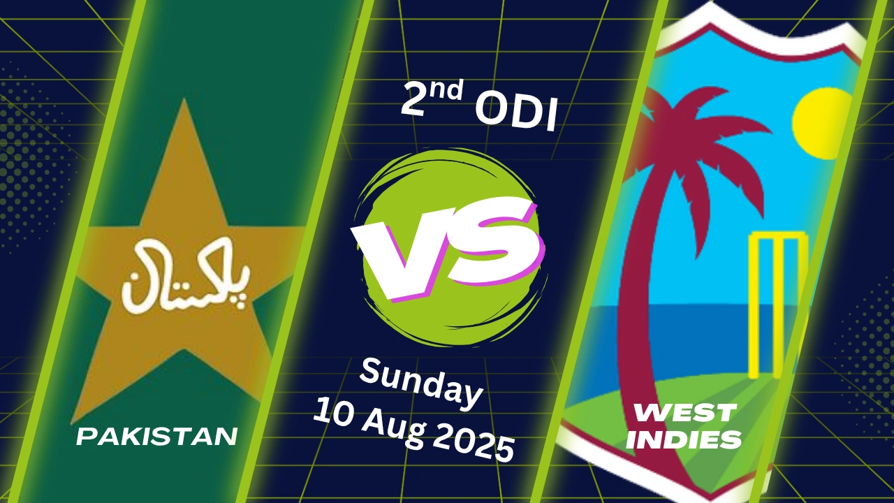 Pakistan vs West Indies 2nd ODI at Tarouba 10 August 2025 match photo