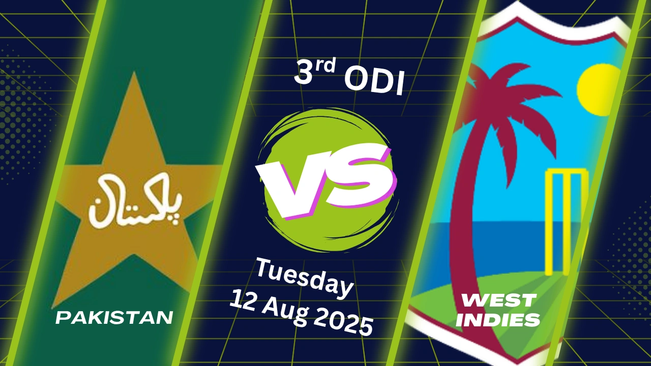 Pakistan vs West Indies 3rd ODI at Tarouba 12 August 2025 match photo