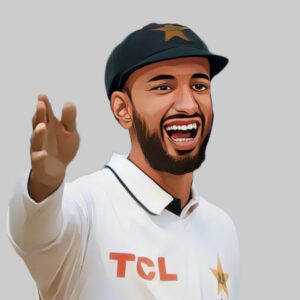 Shan Masood batting for Pakistan cricket team in a Test match