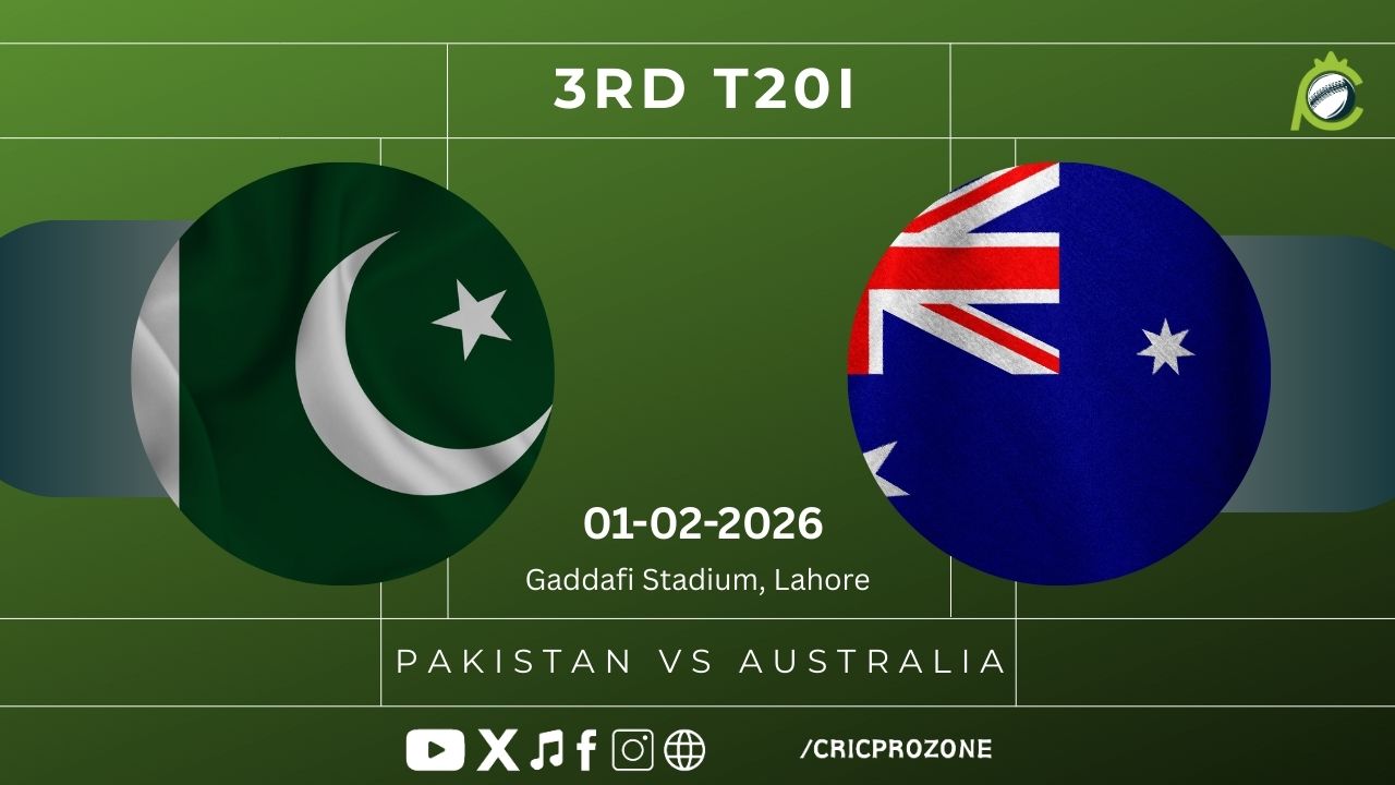 Pakistan vs Australia 3rd T20I match on 1 February 2026 at Gaddafi Stadium Lahore