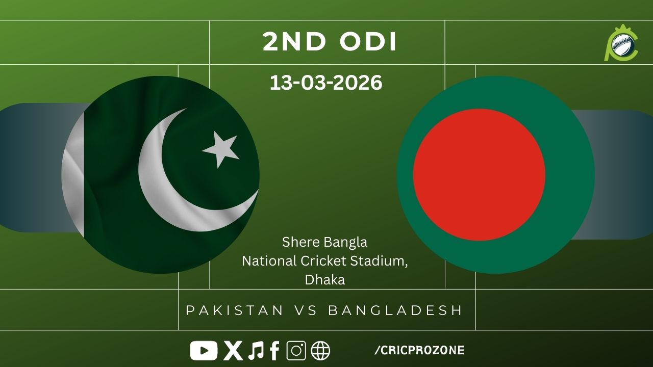 Pakistan vs Bangladesh second ODI 2026 in Dhaka