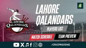 Lahore Qalandars Squad 2026 PSL players list