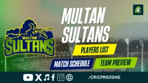 Multan Sultans PSL 2026 match schedule and team overview