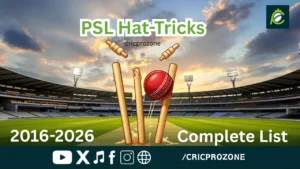 Complete list of PSL hat-tricks from 2016 to 2026 with bowlers and match details
