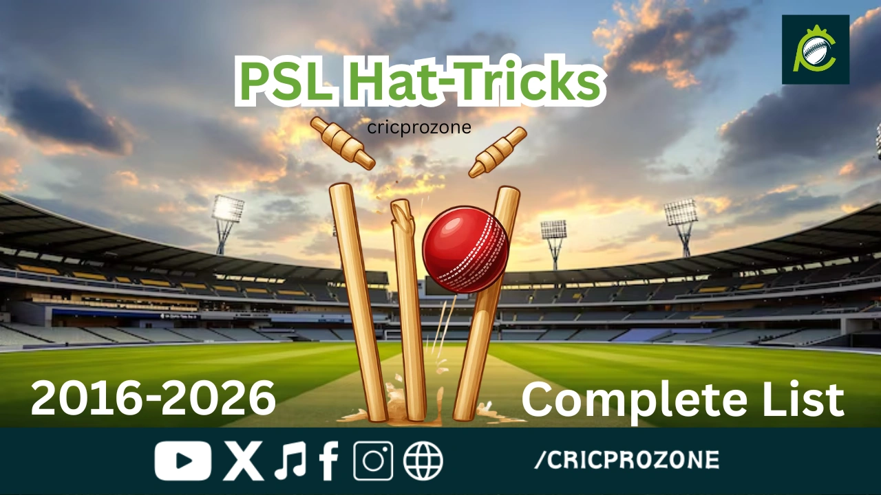 Complete list of PSL hat-tricks from 2016 to 2026 with bowlers and match details