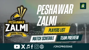 Peshawar Zalmi squad 2026 players list and PSL team preview